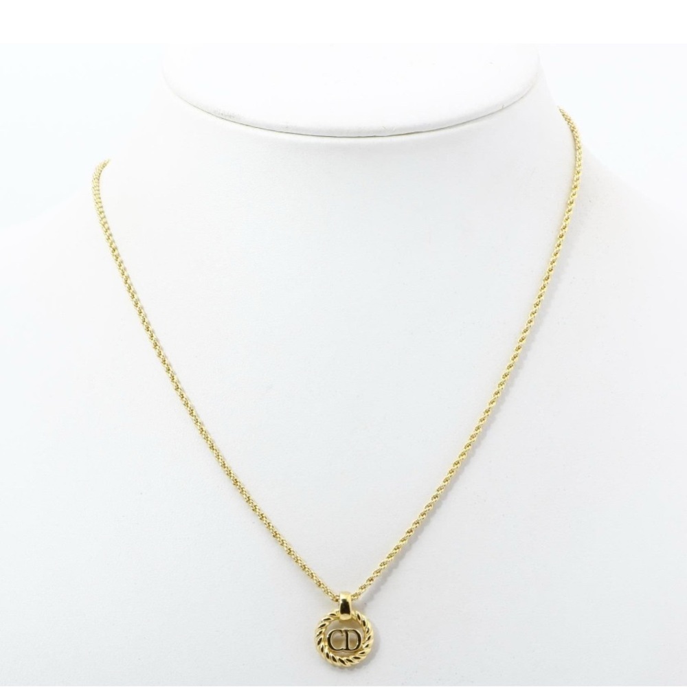 Gold Pendant Necklace vintage Christian Dior